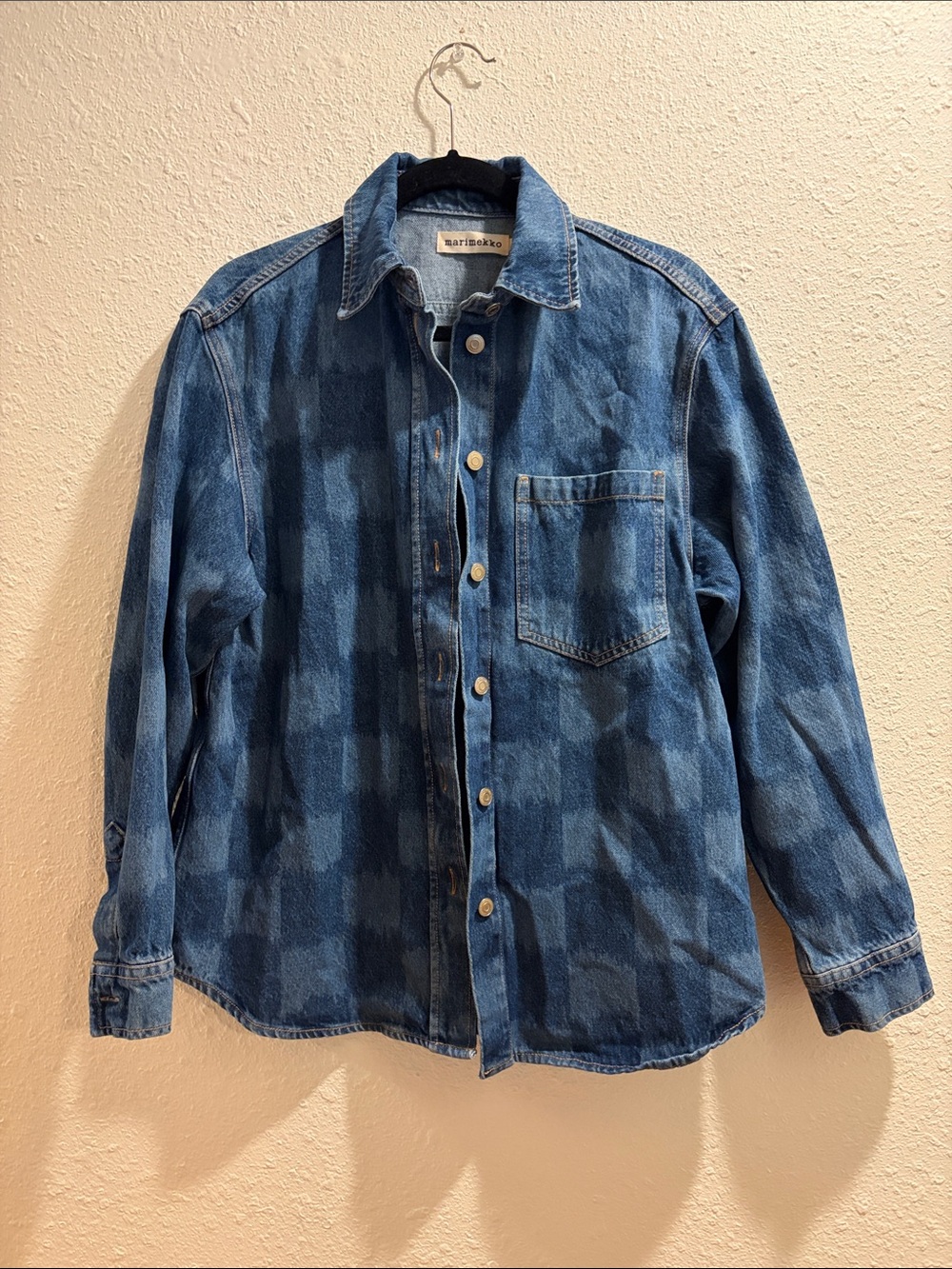 Marimekko Maridenim Vaihe Jäkälä denim shirt size 36